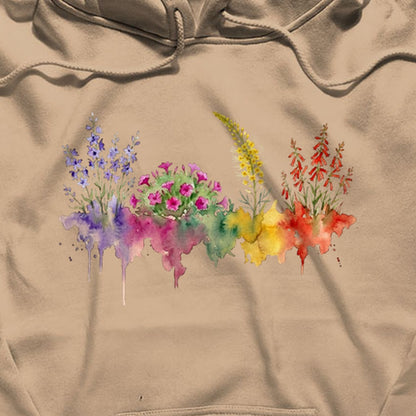 Watercolor Arches Wildflowers Hoodie