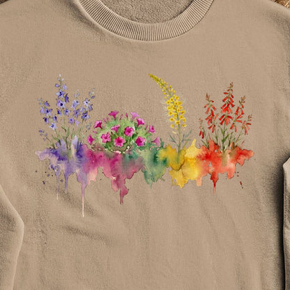 Watercolor Arches Wildflowers Crewneck Sweatshirt