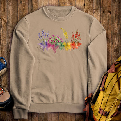 Watercolor Arches Wildflowers Crewneck Sweatshirt
