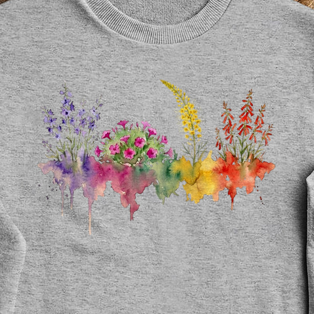 Watercolor Arches Wildflowers Crewneck Sweatshirt
