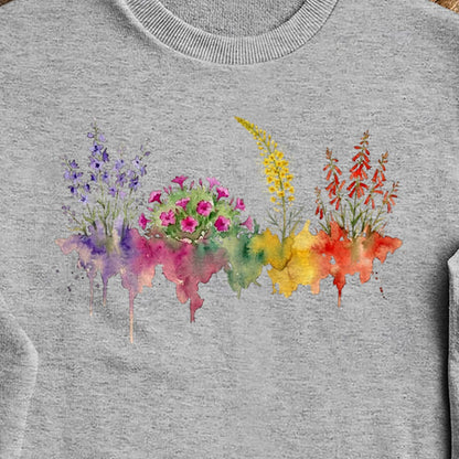 Watercolor Arches Wildflowers Crewneck Sweatshirt