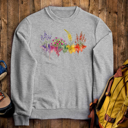 Watercolor Arches Wildflowers Crewneck Sweatshirt