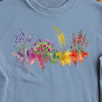 Watercolor Arches Wildflowers Crewneck Sweatshirt