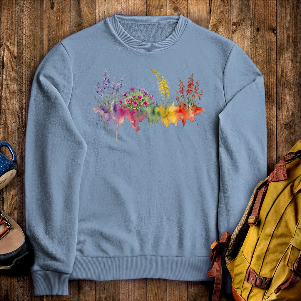 Watercolor Arches Wildflowers Crewneck Sweatshirt