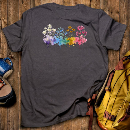 Watercolor Hot Springs Wildflowers T-Shirt