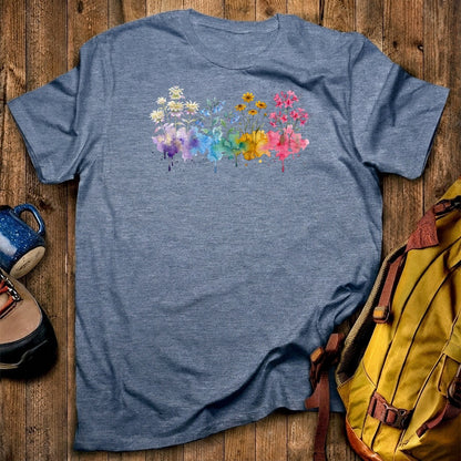 Watercolor Hot Springs Wildflowers T-Shirt