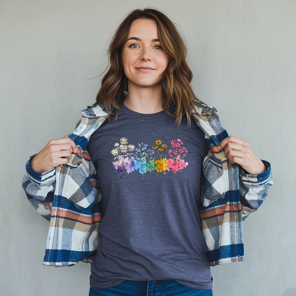 Watercolor Hot Springs Wildflowers T-Shirt
