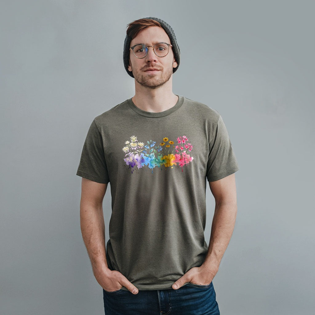 Watercolor Hot Springs Wildflowers T-Shirt