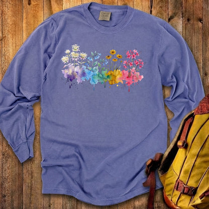 Watercolor Hot Springs Wildflowers Premium Long Sleeve