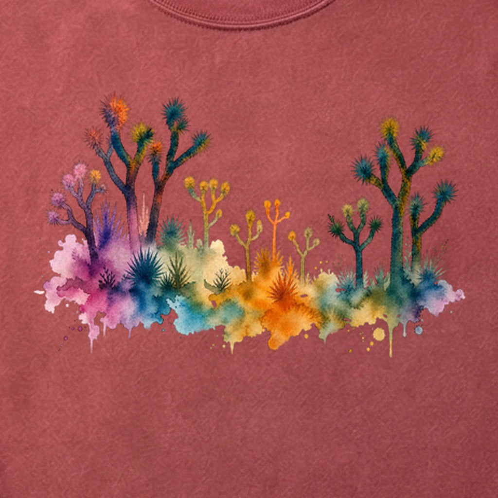 Watercolor Joshua Tree National Park Cotton T-Shirt