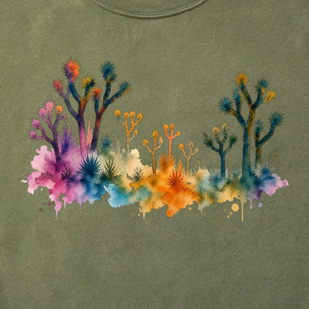 Watercolor Joshua Tree National Park Cotton T-Shirt