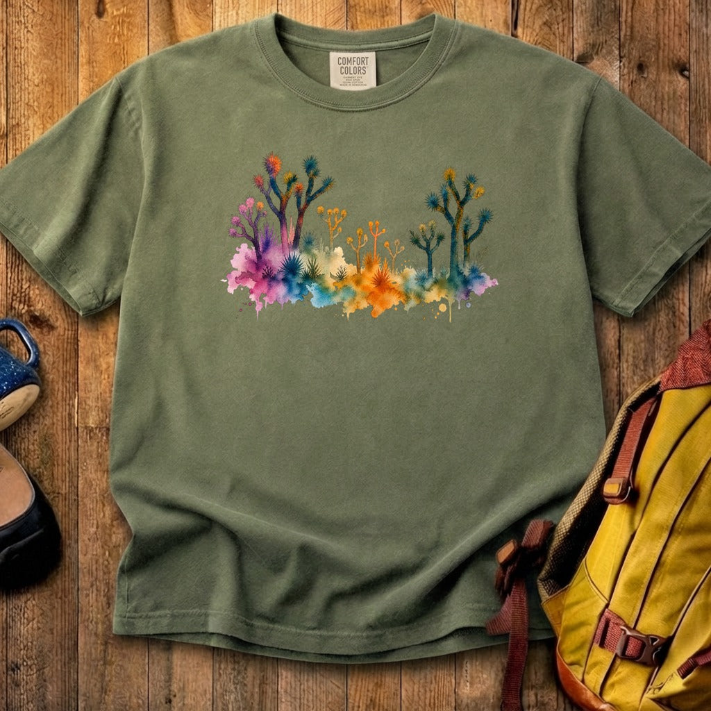 Watercolor Joshua Tree National Park Cotton T-Shirt