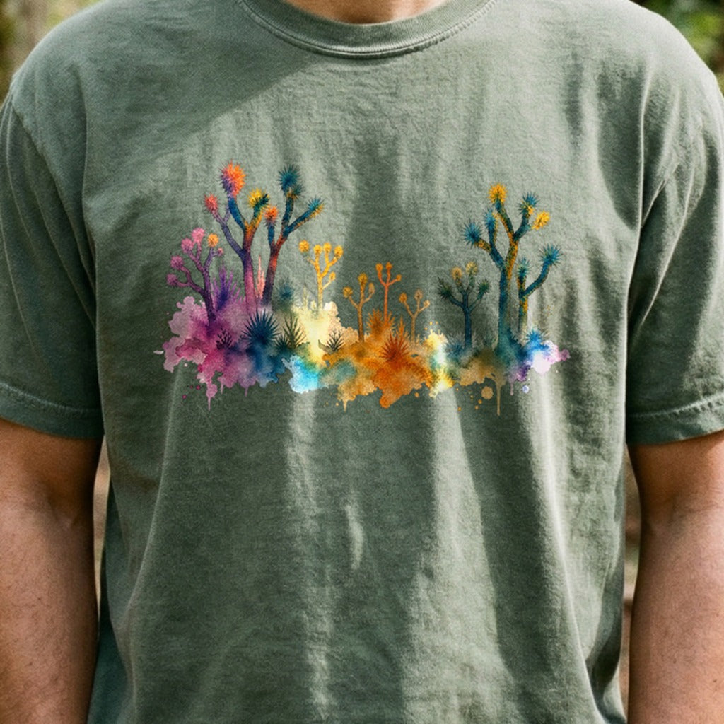 Watercolor Joshua Tree National Park Cotton T-Shirt