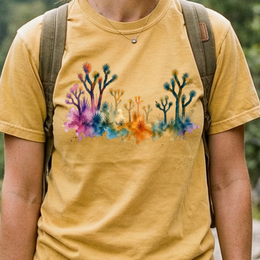 Watercolor Joshua Tree National Park Cotton T-Shirt