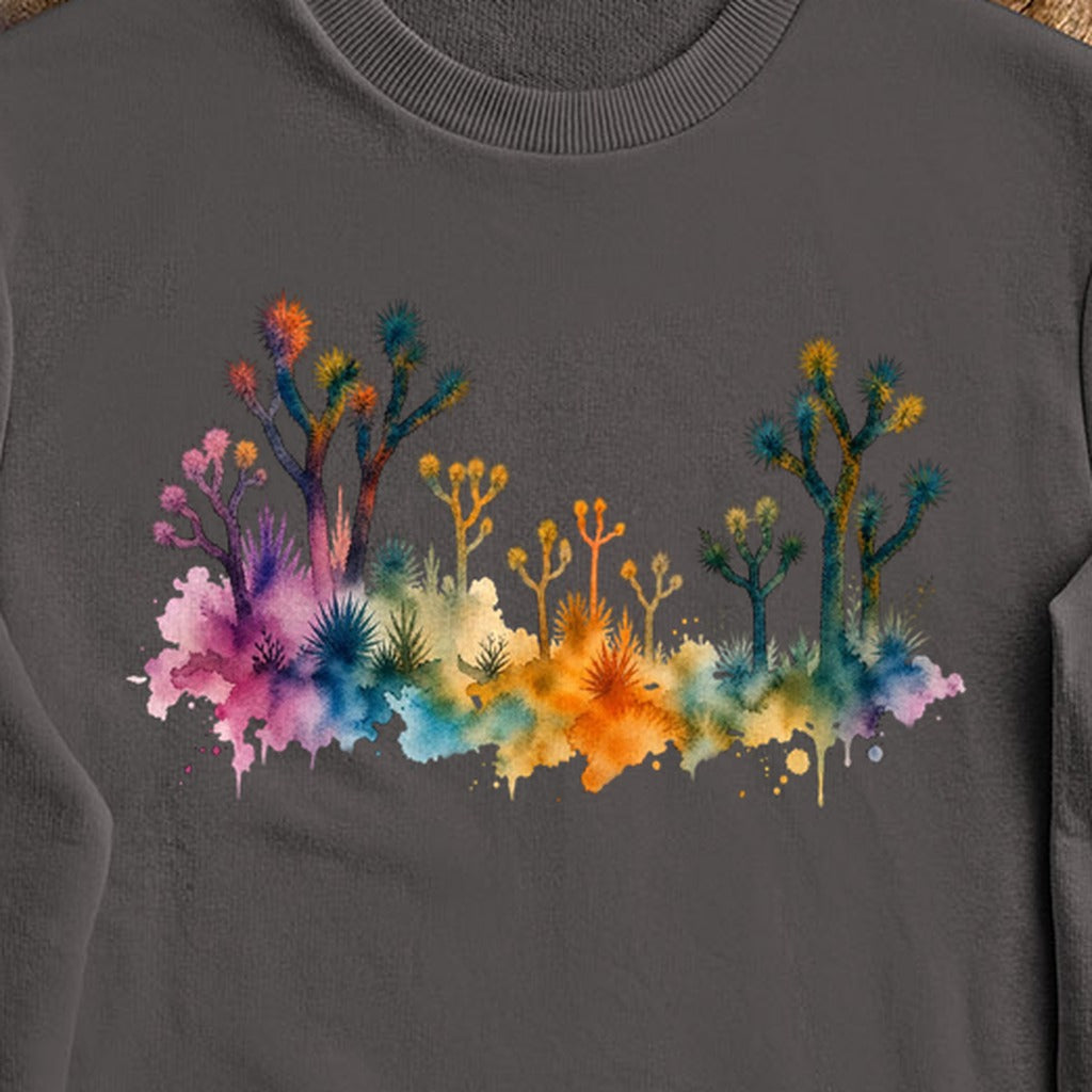 Watercolor Joshua Tree National Park Crewneck Sweatshirt