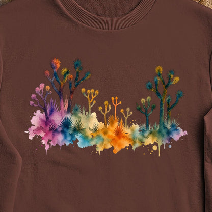 Watercolor Joshua Tree National Park Crewneck Sweatshirt