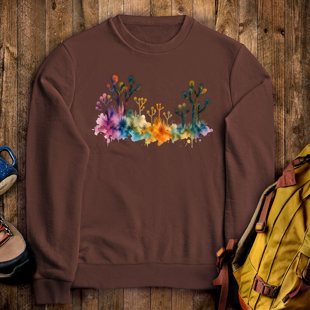 Watercolor Joshua Tree National Park Crewneck Sweatshirt