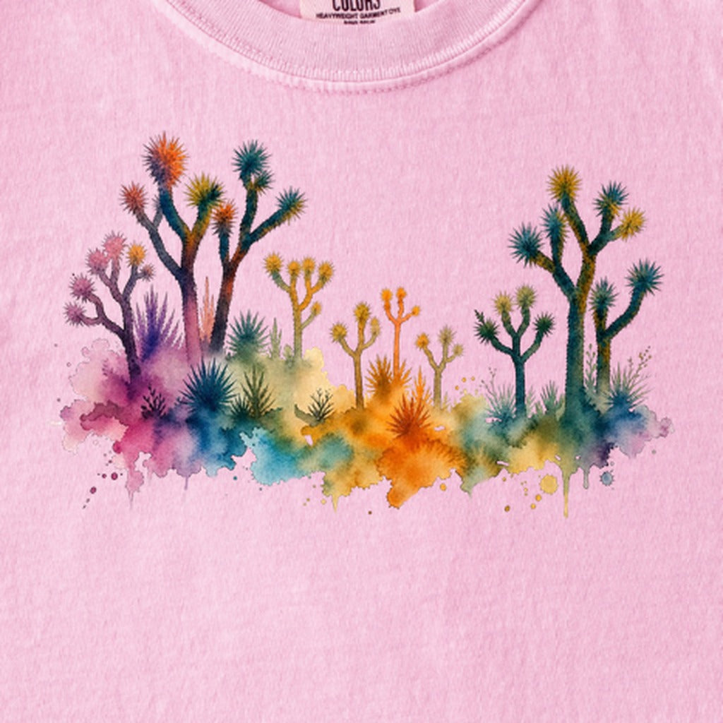 Watercolor Joshua Tree National Park Kids Cotton T-Shirt