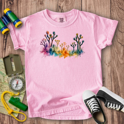Watercolor Joshua Tree National Park Kids Cotton T-Shirt