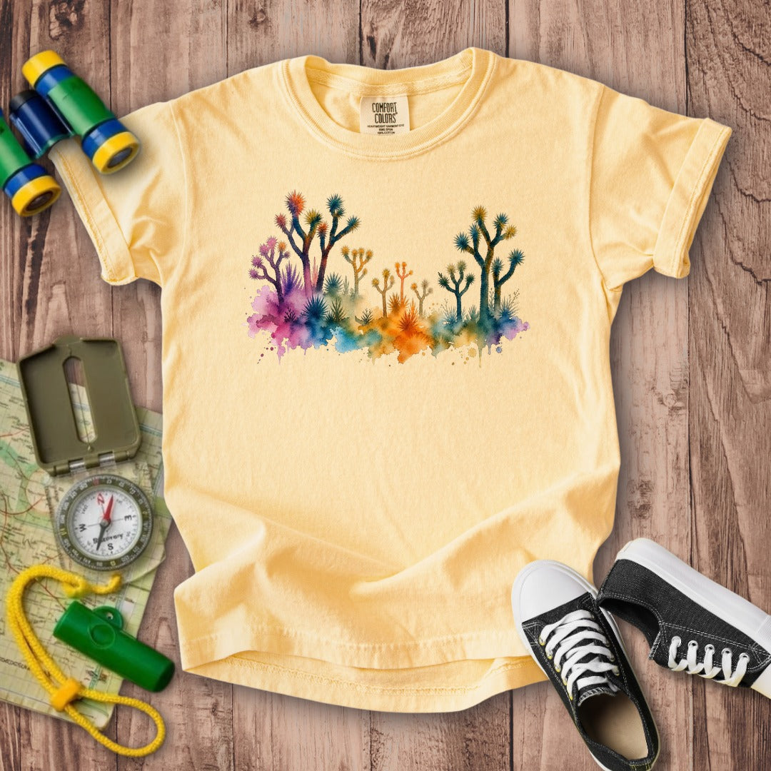 Watercolor Joshua Tree National Park Kids Cotton T-Shirt