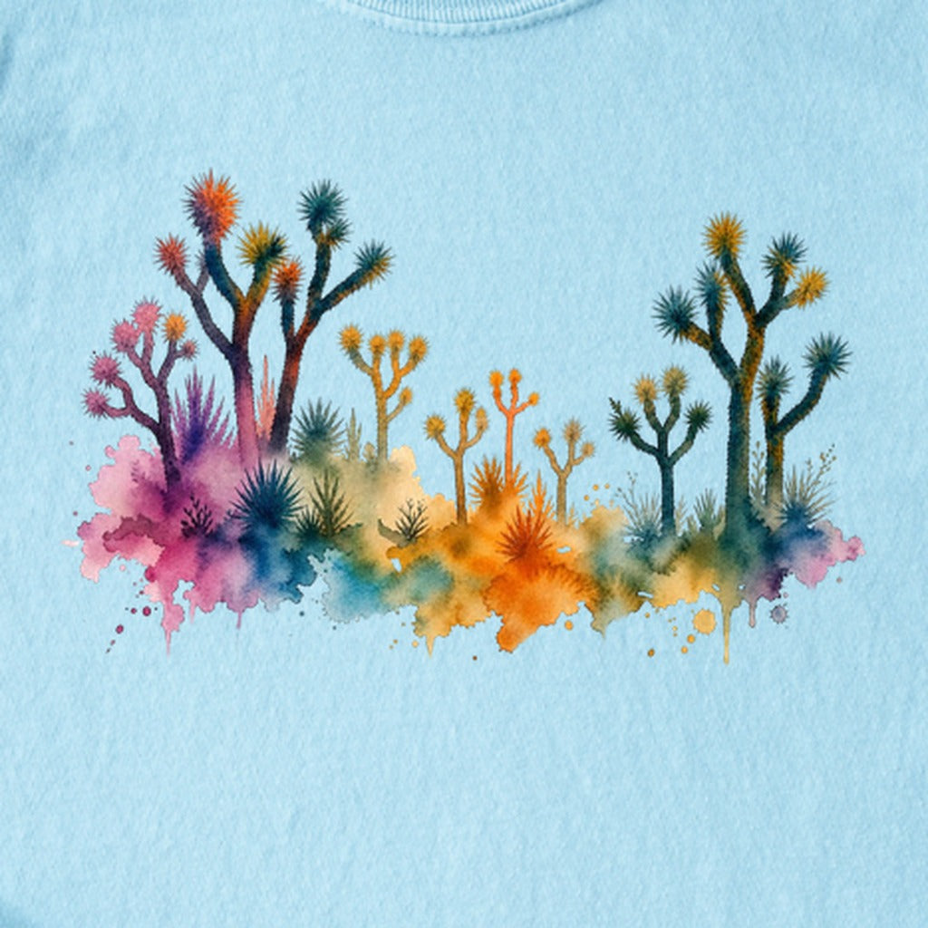 Watercolor Joshua Tree National Park Kids Cotton T-Shirt