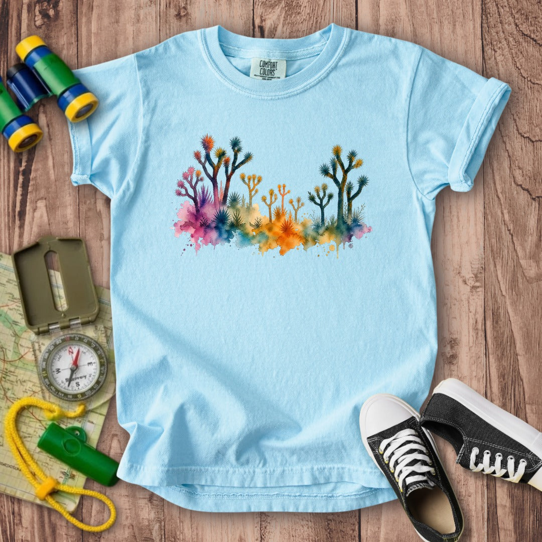 Watercolor Joshua Tree National Park Kids Cotton T-Shirt