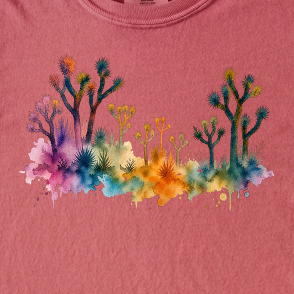 Watercolor Joshua Tree National Park Kids Cotton T-Shirt