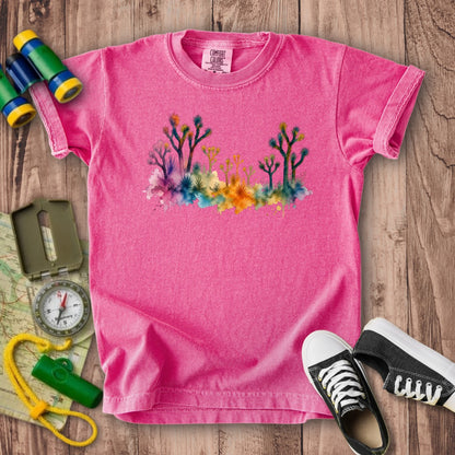 Watercolor Joshua Tree National Park Kids Cotton T-Shirt