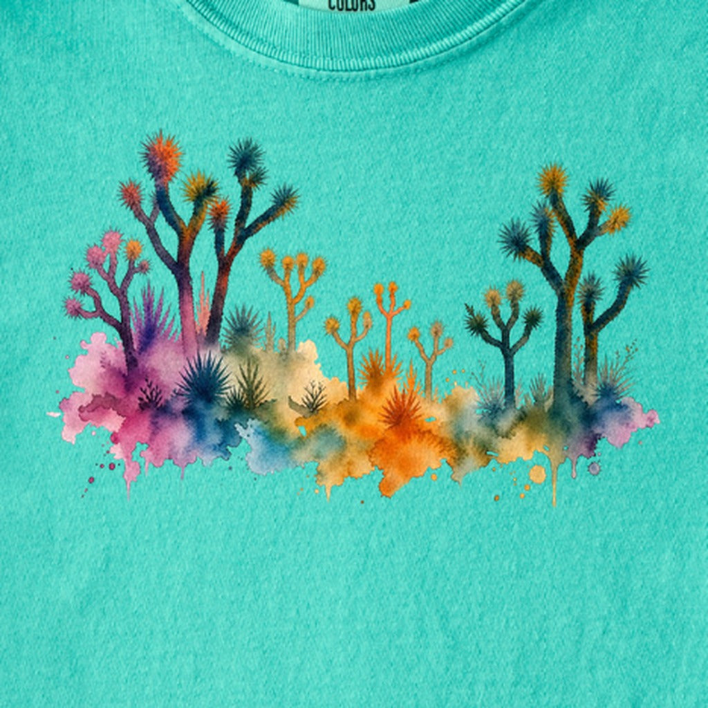 Watercolor Joshua Tree National Park Kids Cotton T-Shirt