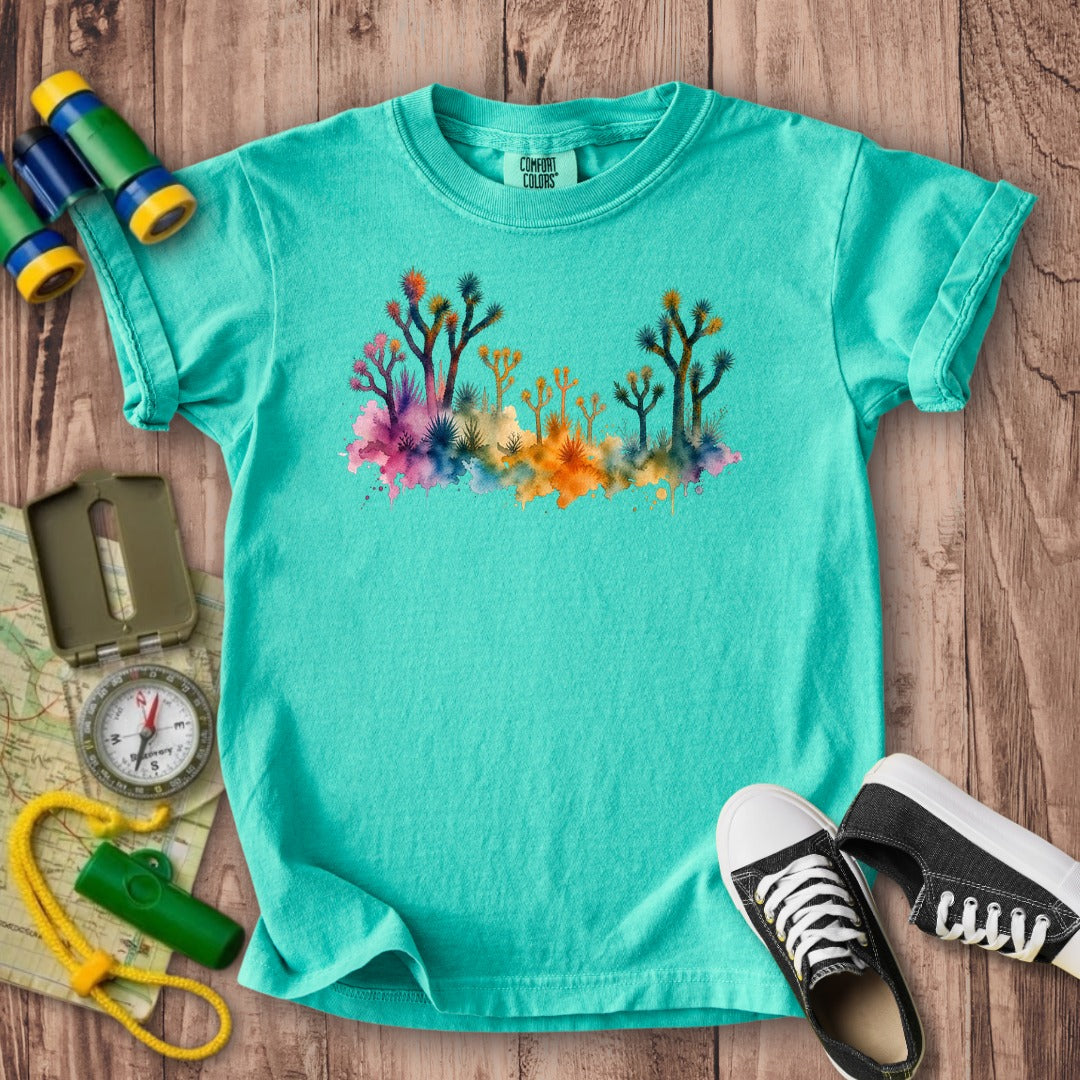 Watercolor Joshua Tree National Park Kids Cotton T-Shirt