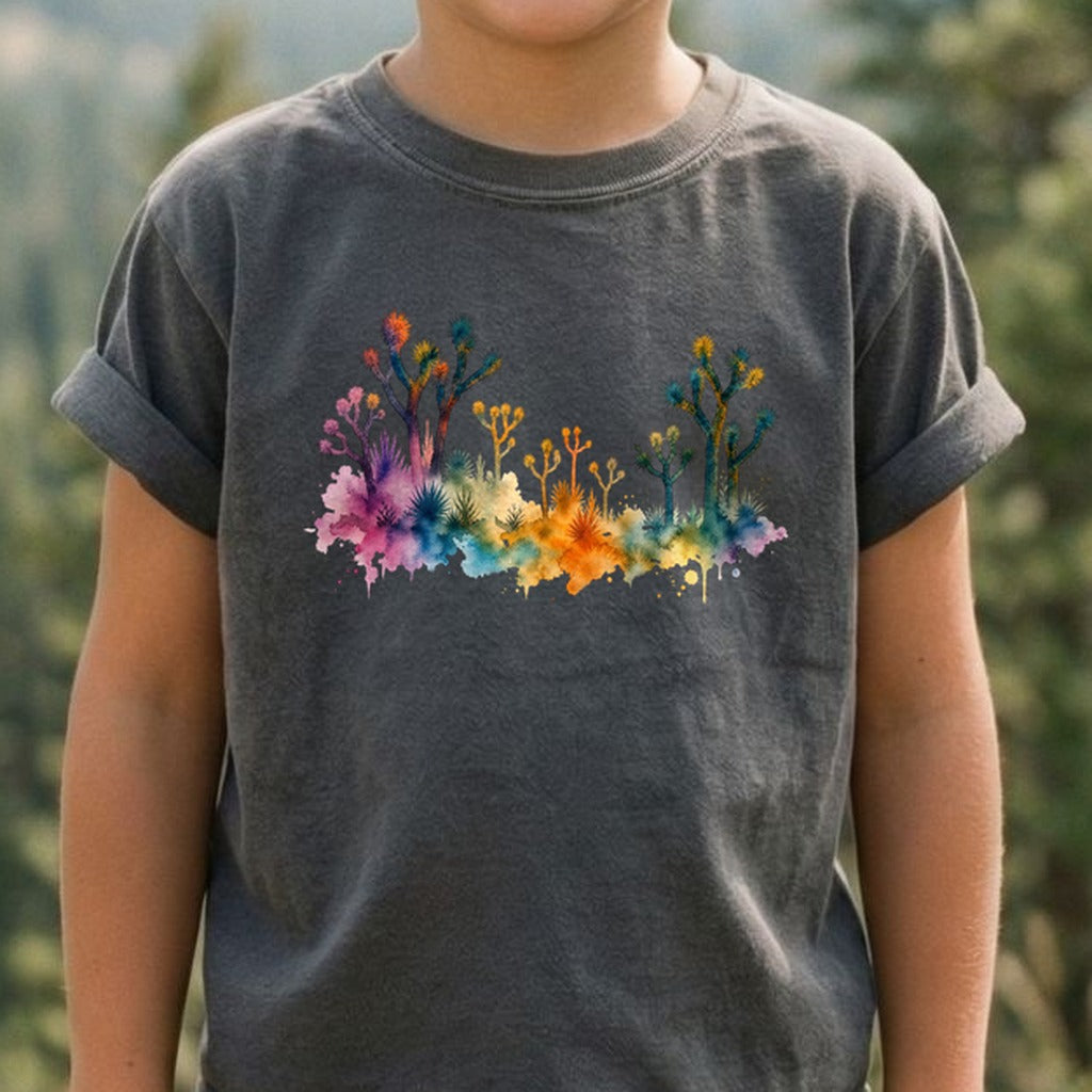 Watercolor Joshua Tree National Park Kids Cotton T-Shirt