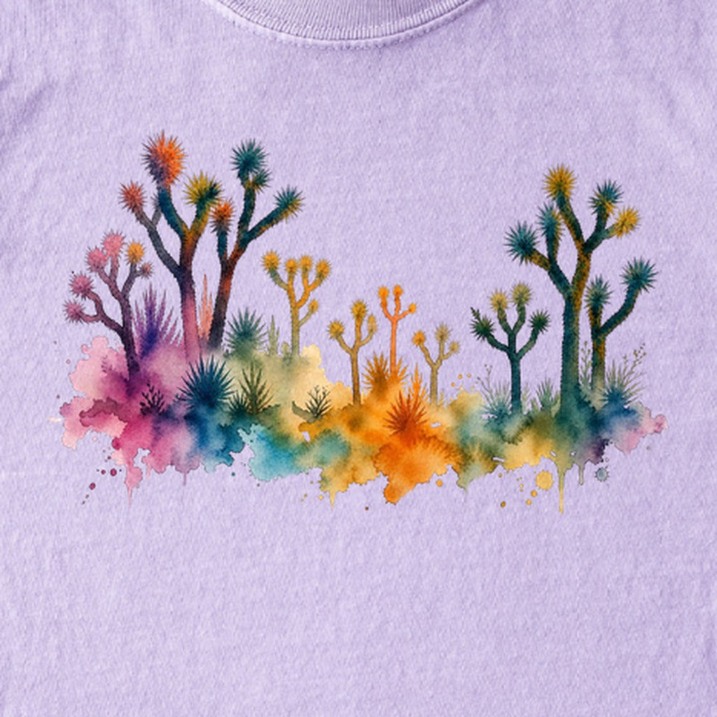 Watercolor Joshua Tree National Park Kids Cotton T-Shirt