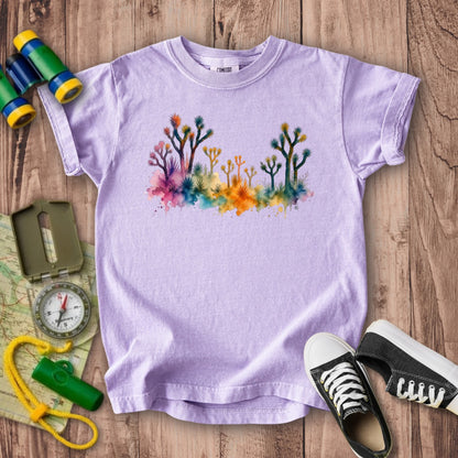 Watercolor Joshua Tree National Park Kids Cotton T-Shirt