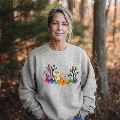 Watercolor Joshua Tree National Park Crewneck Sweatshirt