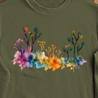 Watercolor Joshua Tree National Park Crewneck Sweatshirt