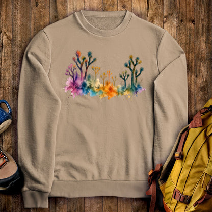 Watercolor Joshua Tree National Park Crewneck Sweatshirt