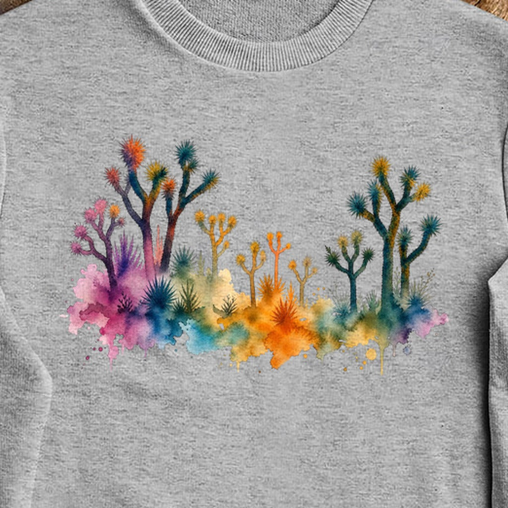 Watercolor Joshua Tree National Park Crewneck Sweatshirt