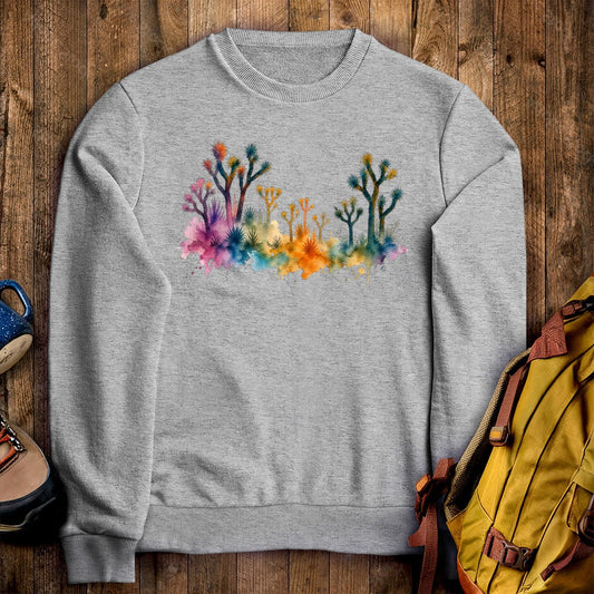Watercolor Joshua Tree National Park Crewneck Sweatshirt