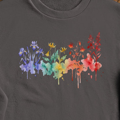 Watercolor New River Gorge Wildflowers Crewneck Sweatshirt