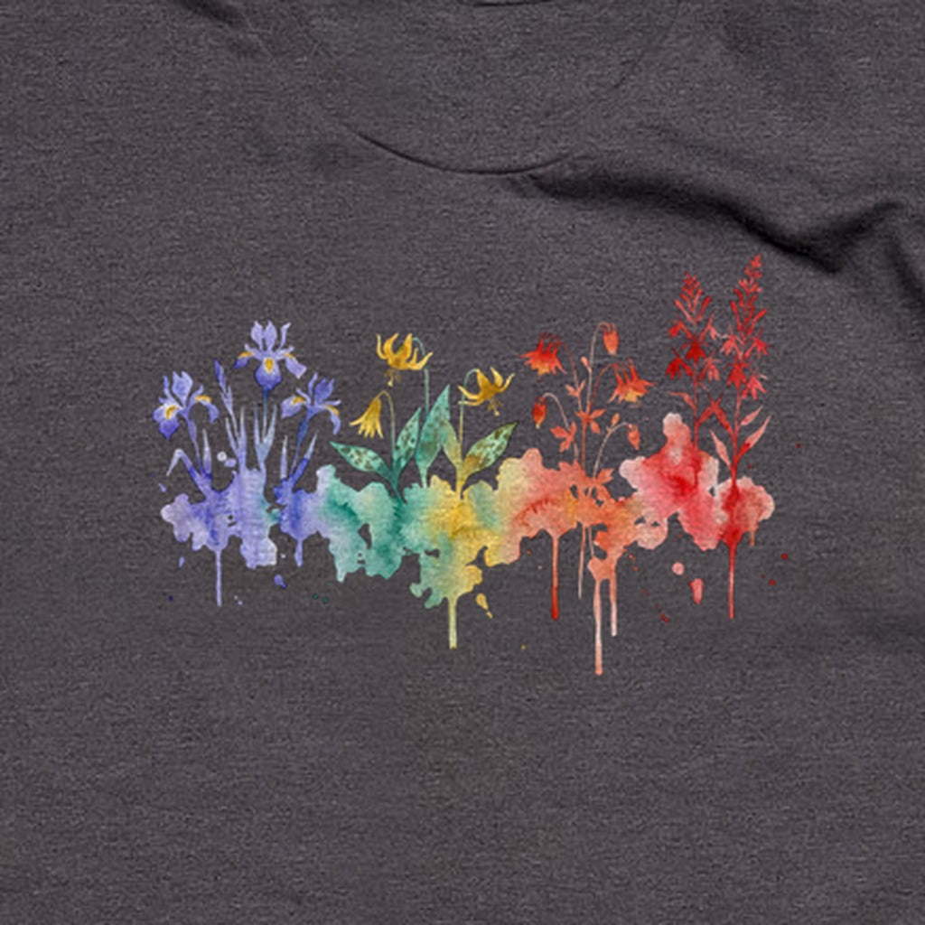 Watercolor New River Gorge Wildflowers T-Shirt