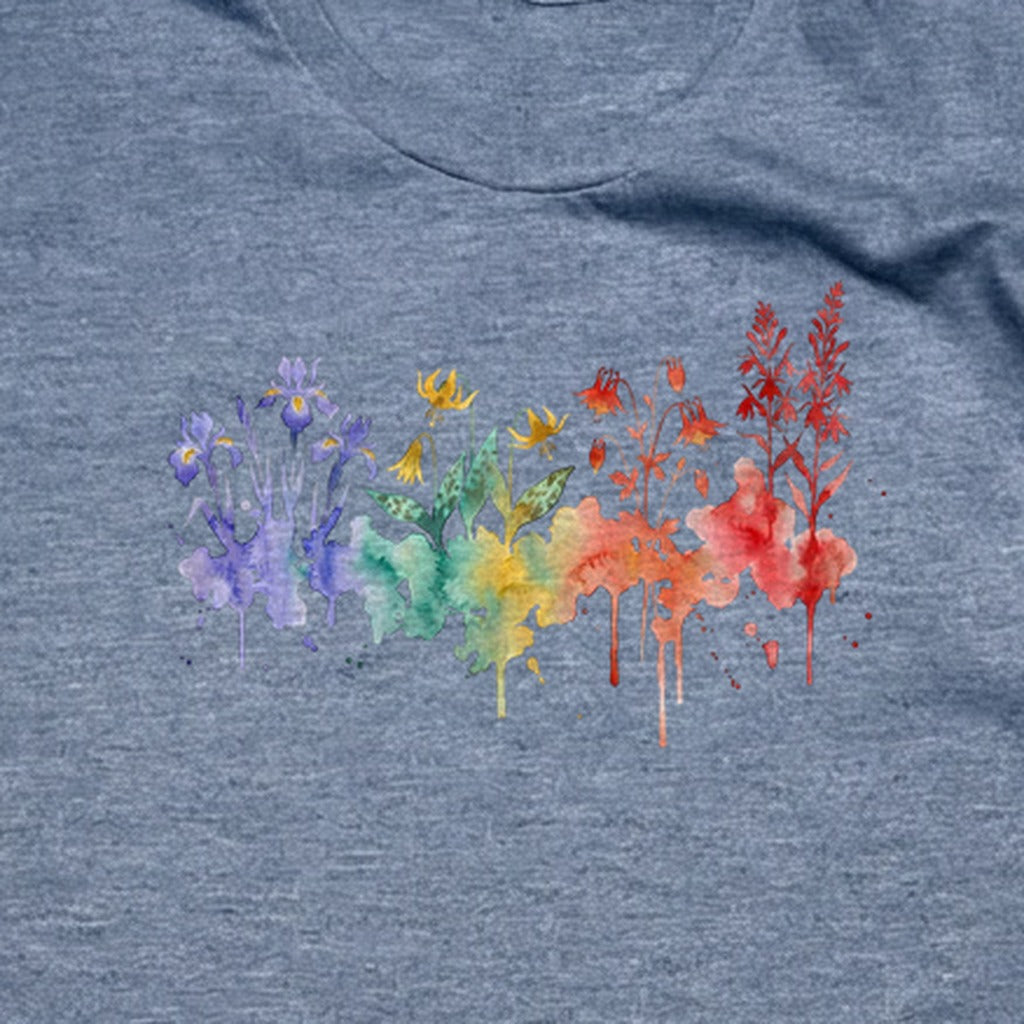 Watercolor New River Gorge Wildflowers T-Shirt