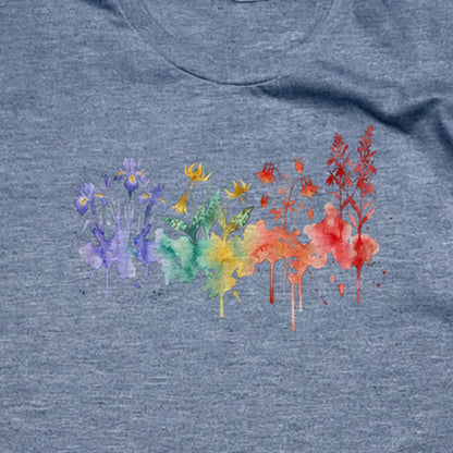 Watercolor New River Gorge Wildflowers T-Shirt