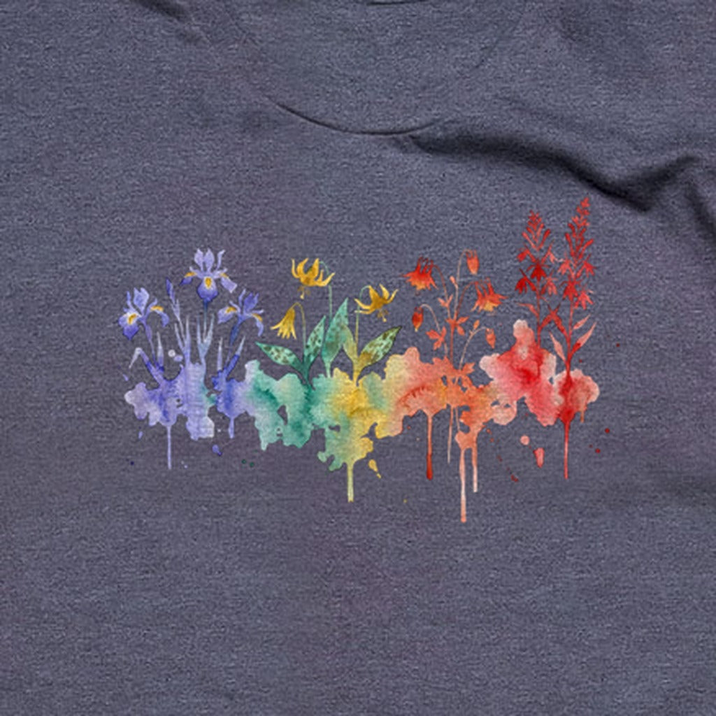 Watercolor New River Gorge Wildflowers T-Shirt
