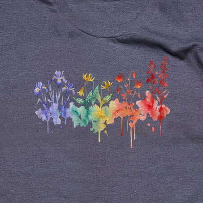Watercolor New River Gorge Wildflowers T-Shirt