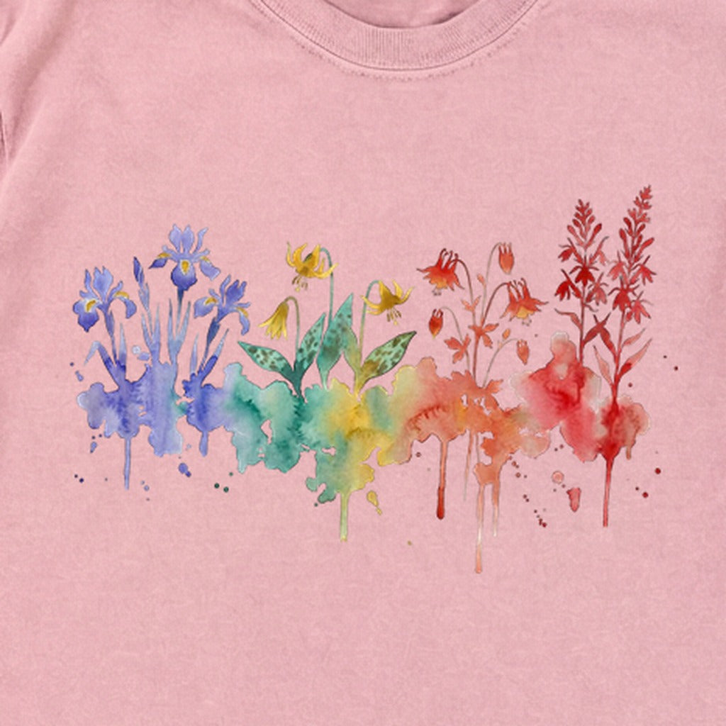 Watercolor New River Gorge Wildflowers Premium Long Sleeve