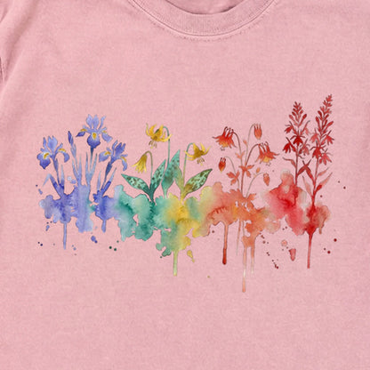 Watercolor New River Gorge Wildflowers Premium Long Sleeve
