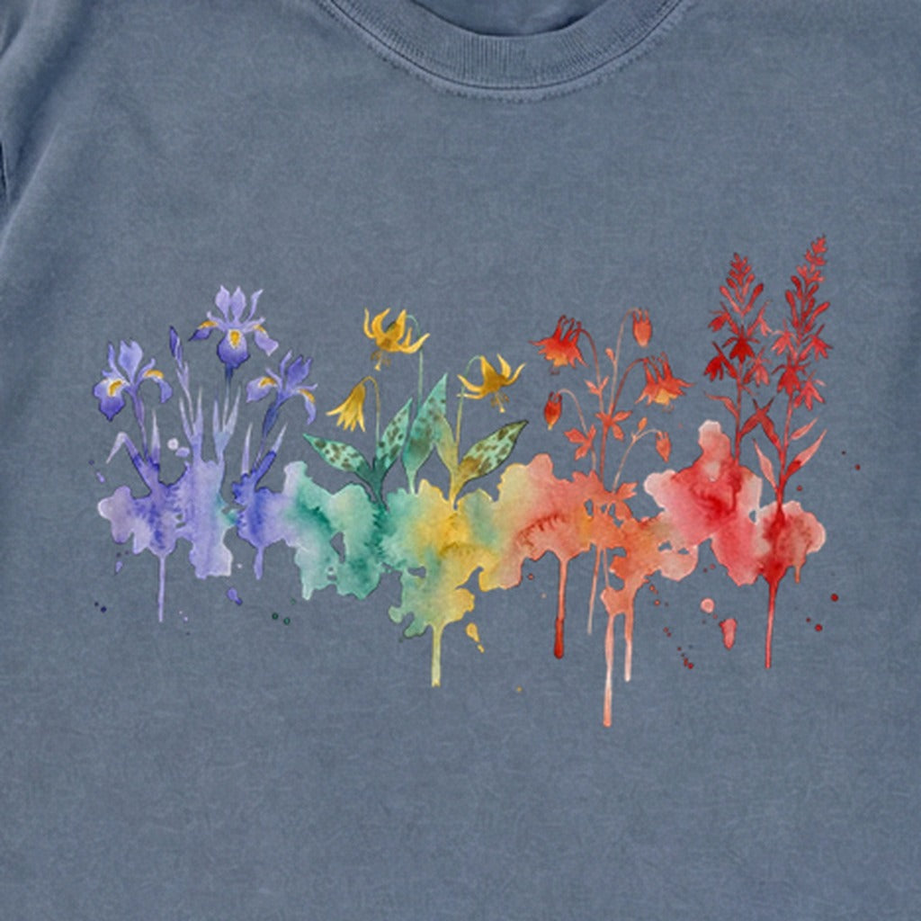 Watercolor New River Gorge Wildflowers Premium Long Sleeve