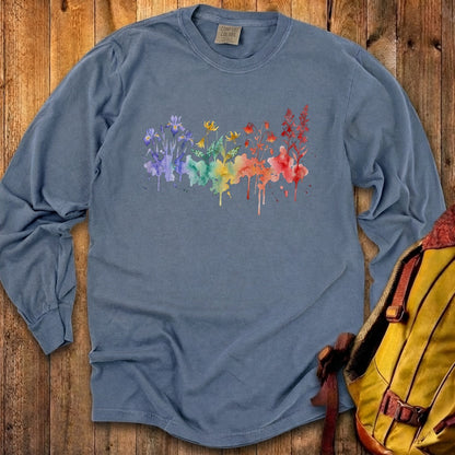 Watercolor New River Gorge Wildflowers Premium Long Sleeve