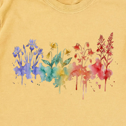 Watercolor New River Gorge Wildflowers Premium Long Sleeve