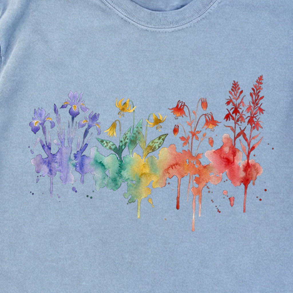 Watercolor New River Gorge Wildflowers Premium Long Sleeve